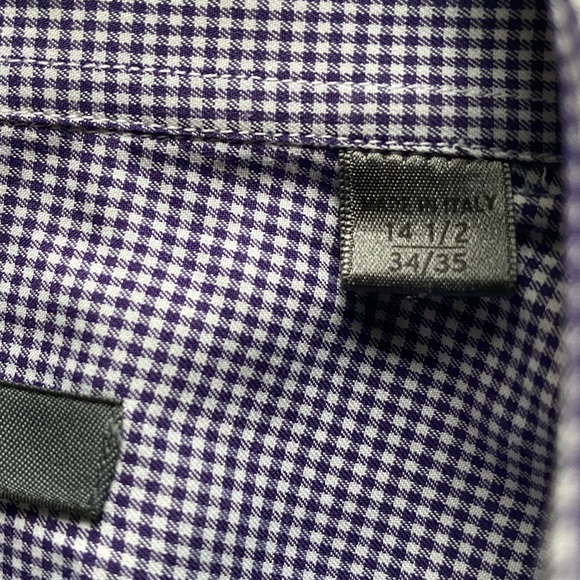 John Varvatos Shirt Italian Slim Fit Italy Purple - Picture 3 of 8